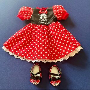 Walt Disney World Minnie Mouse Doll Dress and Shoes Fits American Girl Dolls.
